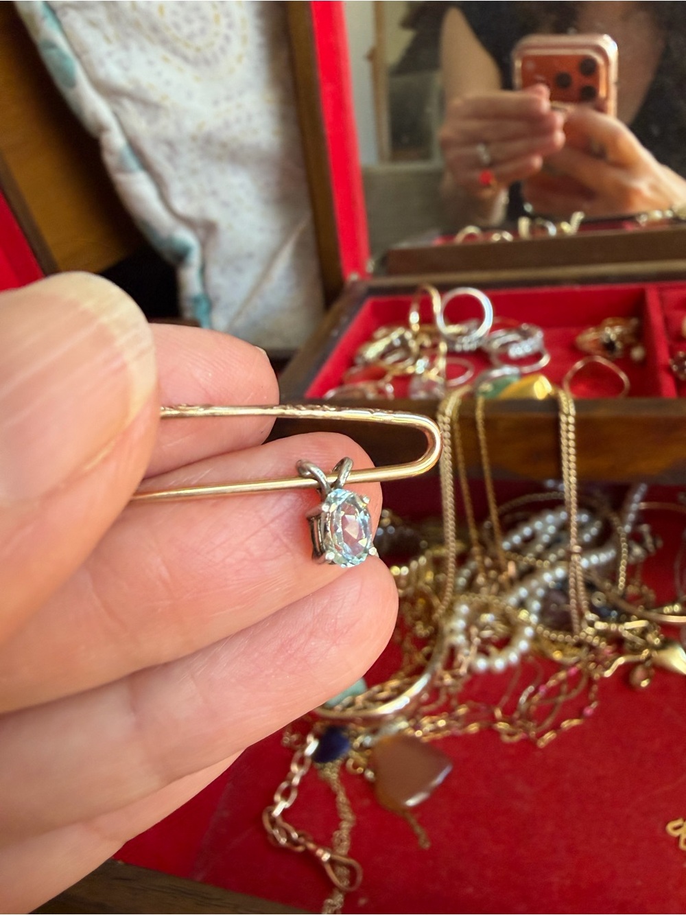 Sterling Silver Aquamarine Oval Pendant